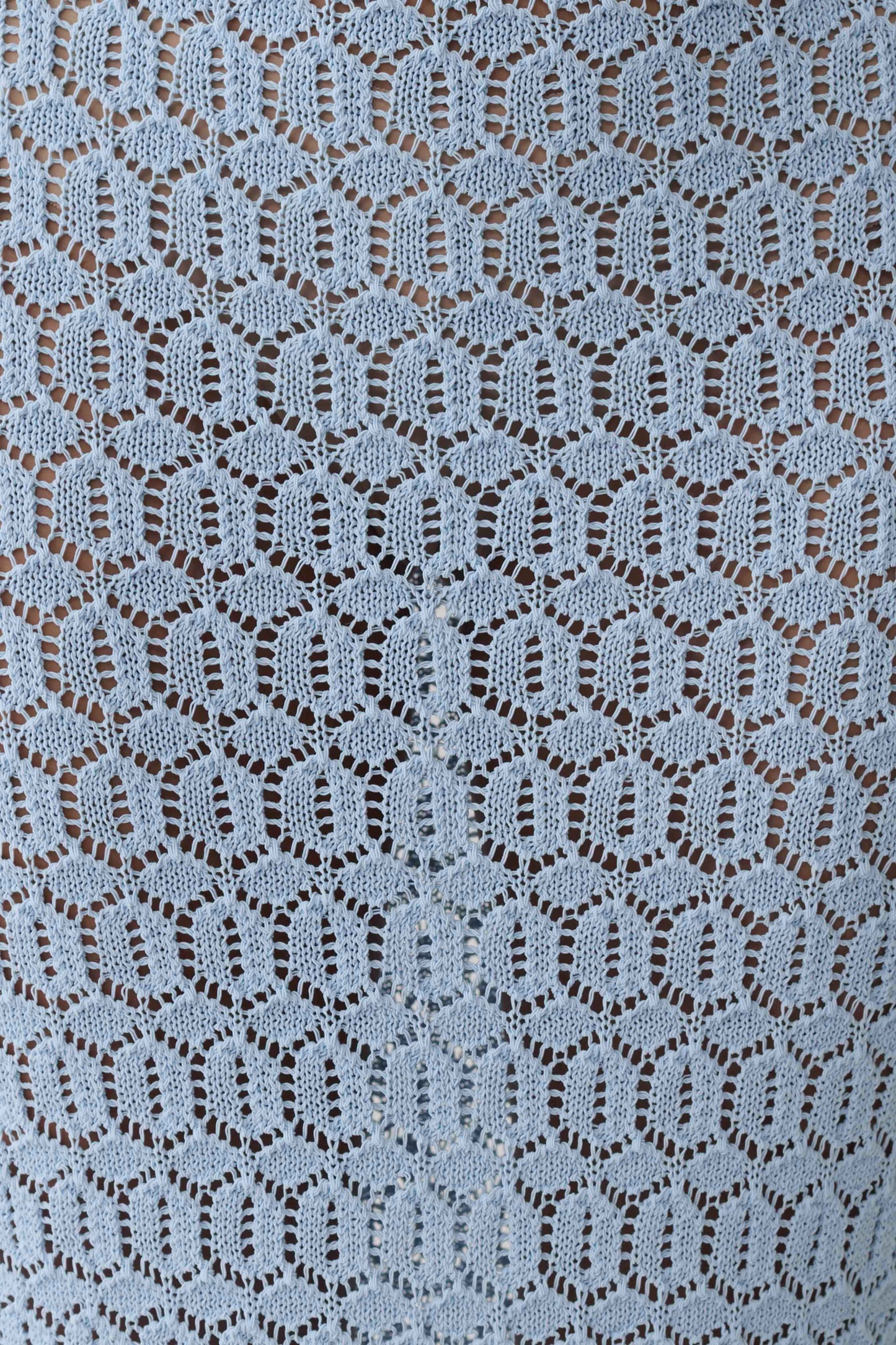 Falda Maxi de Crochet Tejida Courtney - Azul Pálido