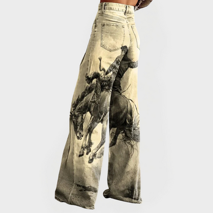 Vaqueros cómodos de corte ancho y estilo holgado