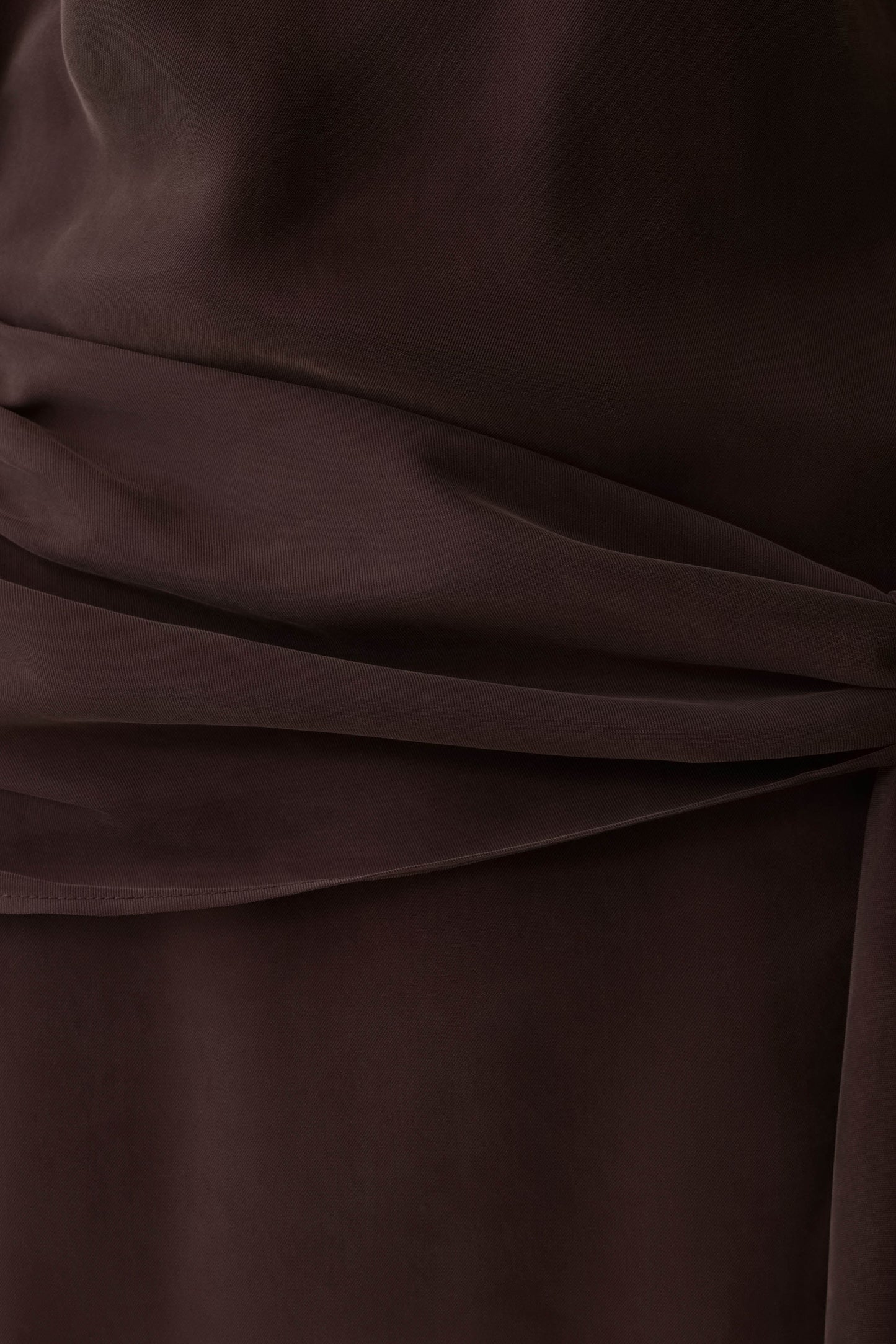Vestido de Manga Corta con Lazo en la Cintura Felicity - Chocolate Oscuro