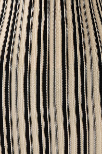 Vestido Mini Sin Mangas a Rayas Meggie - Negro/Marfil