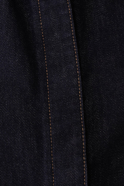 Top Largo de Denim con Cuello Jeremy - Índigo Azul Lavado