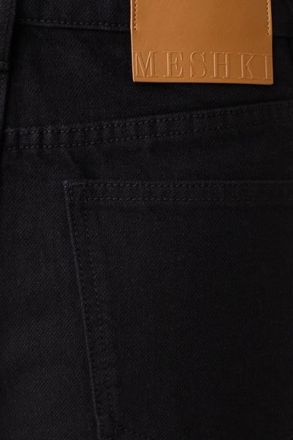 Jean Oversized con Pliegue Frontal Bobby - Negro