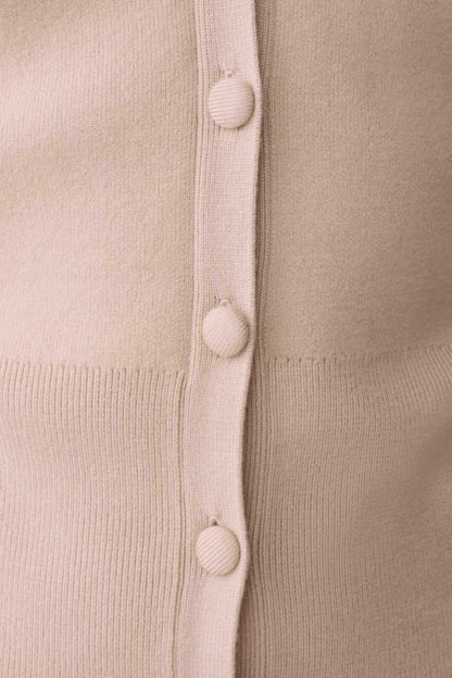 Cardigan de Punto Manga Blouson Blaine - Avena Moteada