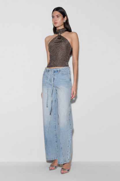 Top Lurex con Herrajes Nikki - Gris Acero