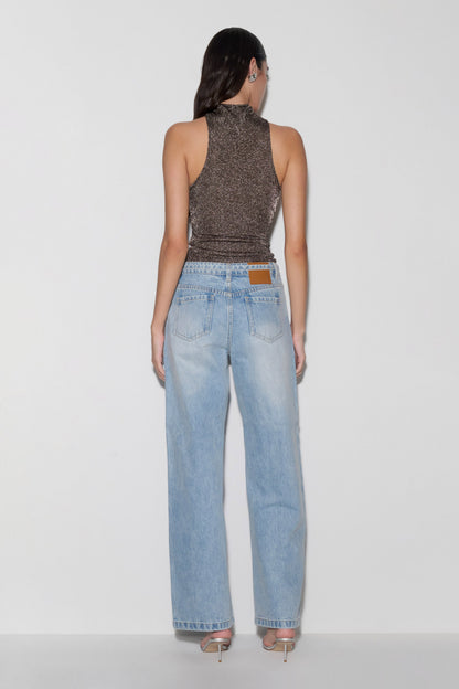 Top Lurex con Herrajes Nikki - Gris Acero