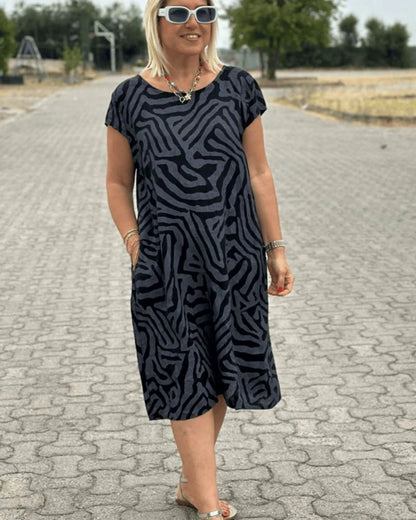 MARIBEL | VESTIDO DE VERANO RELAJADO CON CUELLO REDONDO