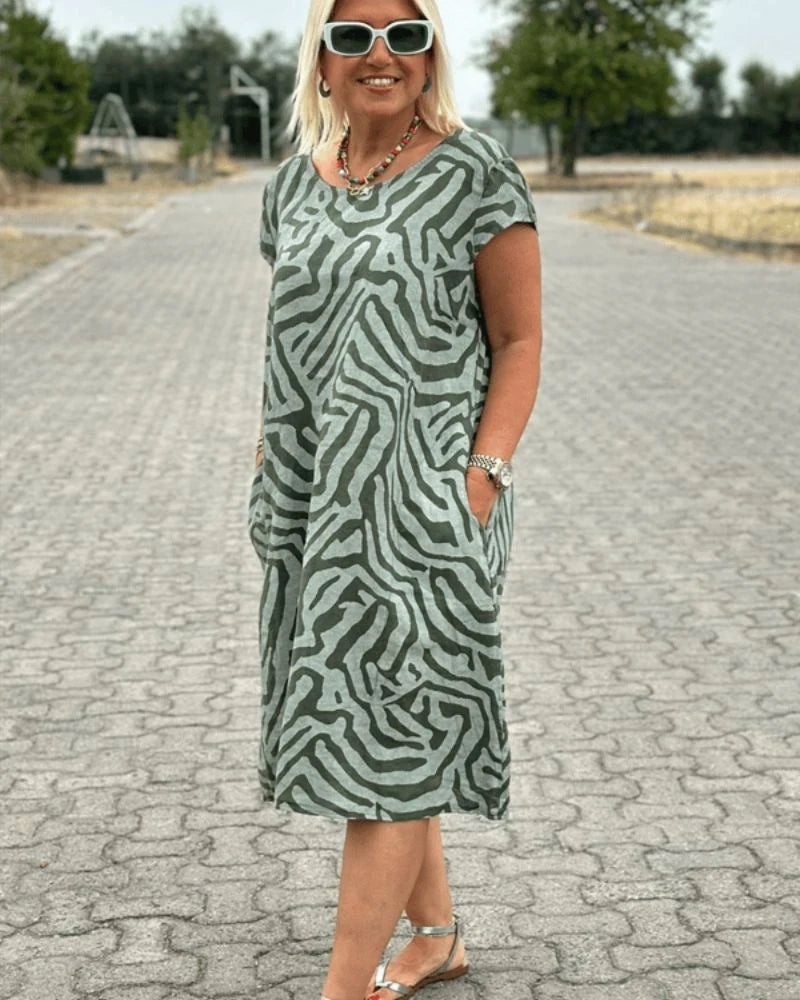 MARIBEL | VESTIDO DE VERANO RELAJADO CON CUELLO REDONDO