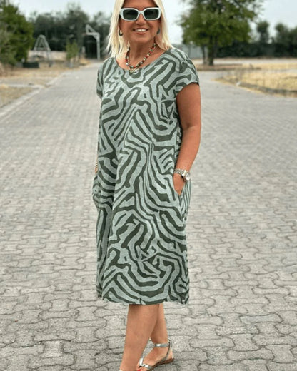 MARIBEL | VESTIDO DE VERANO RELAJADO CON CUELLO REDONDO