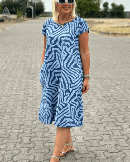 MARIBEL | VESTIDO DE VERANO RELAJADO CON CUELLO REDONDO