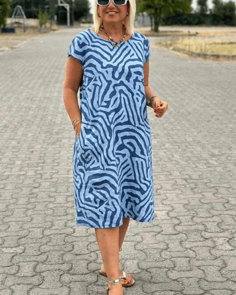 MARIBEL | VESTIDO DE VERANO RELAJADO CON CUELLO REDONDO