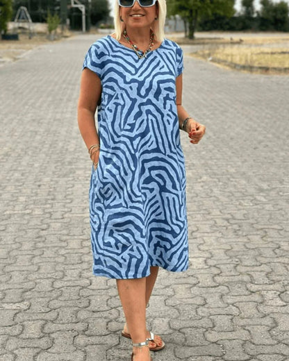 MARIBEL | VESTIDO DE VERANO RELAJADO CON CUELLO REDONDO