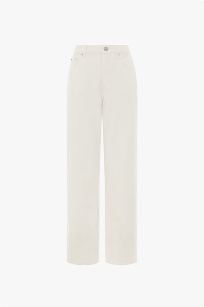 Jeans de Pierna Recta de Tiro Alto