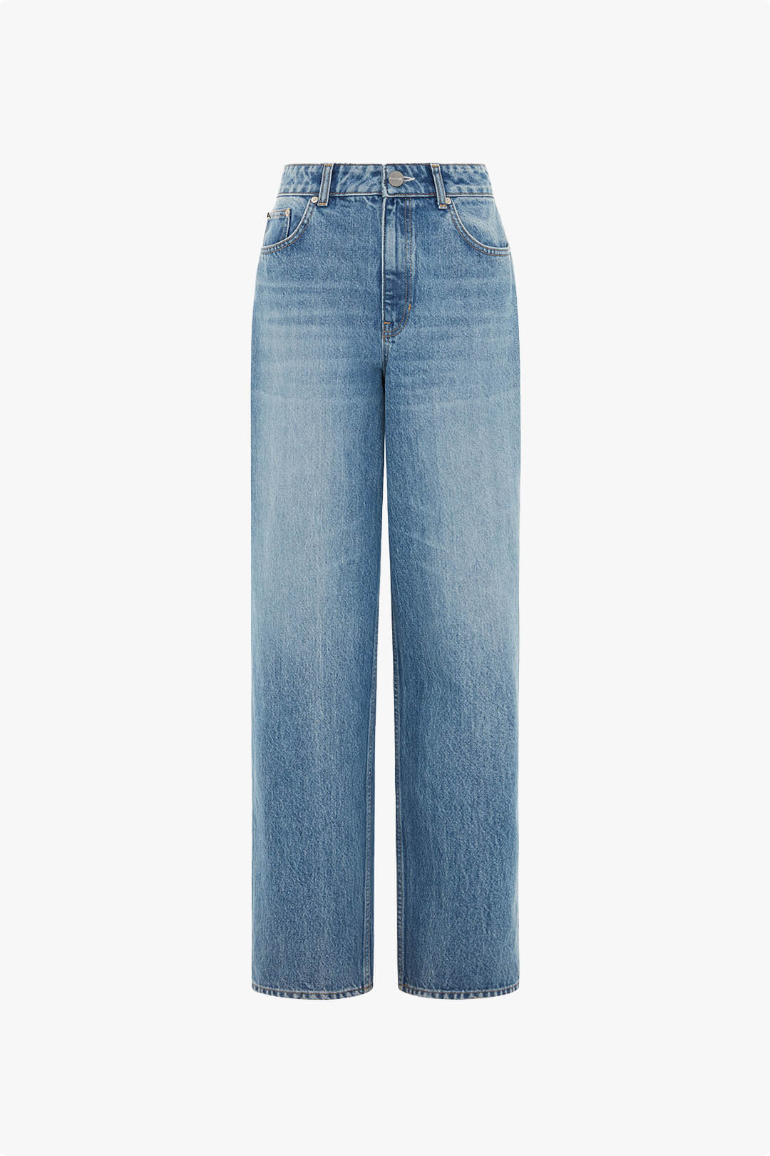 Jeans de Pierna Recta de Tiro Alto