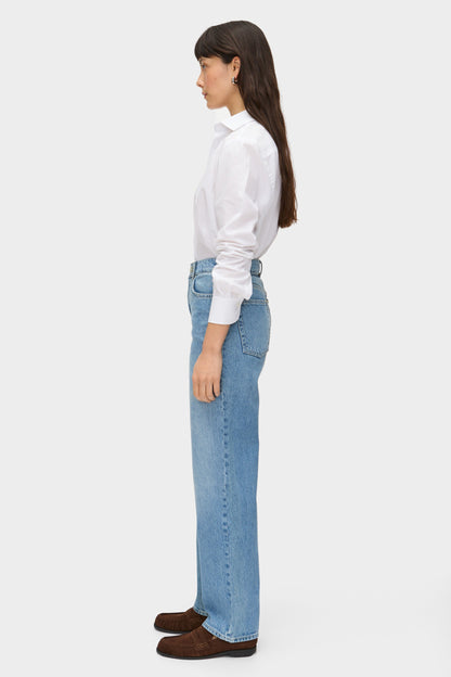 Jeans de Pierna Recta de Tiro Alto