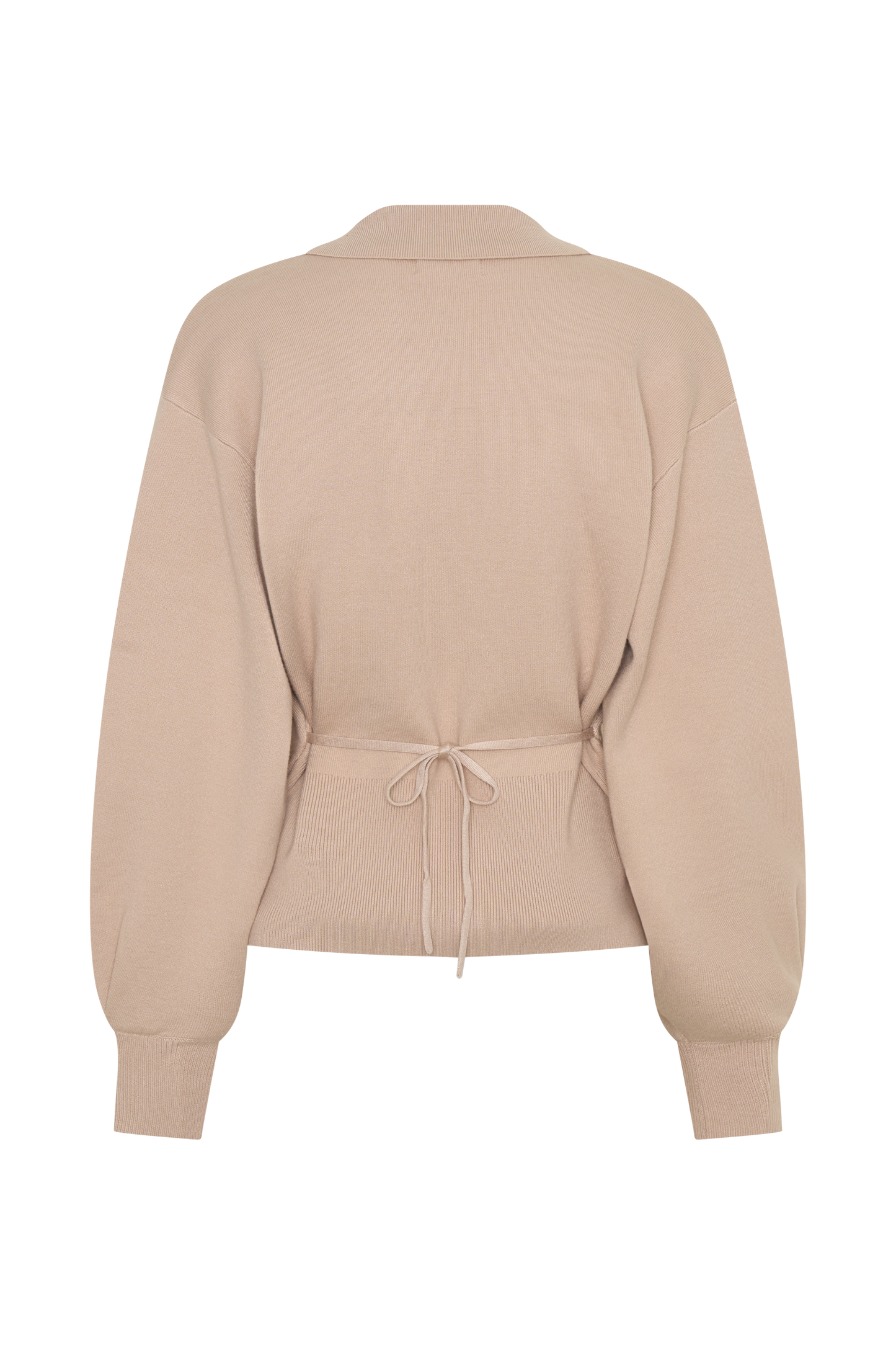 Cardigan de Punto Manga Blouson Blaine - Avena Moteada