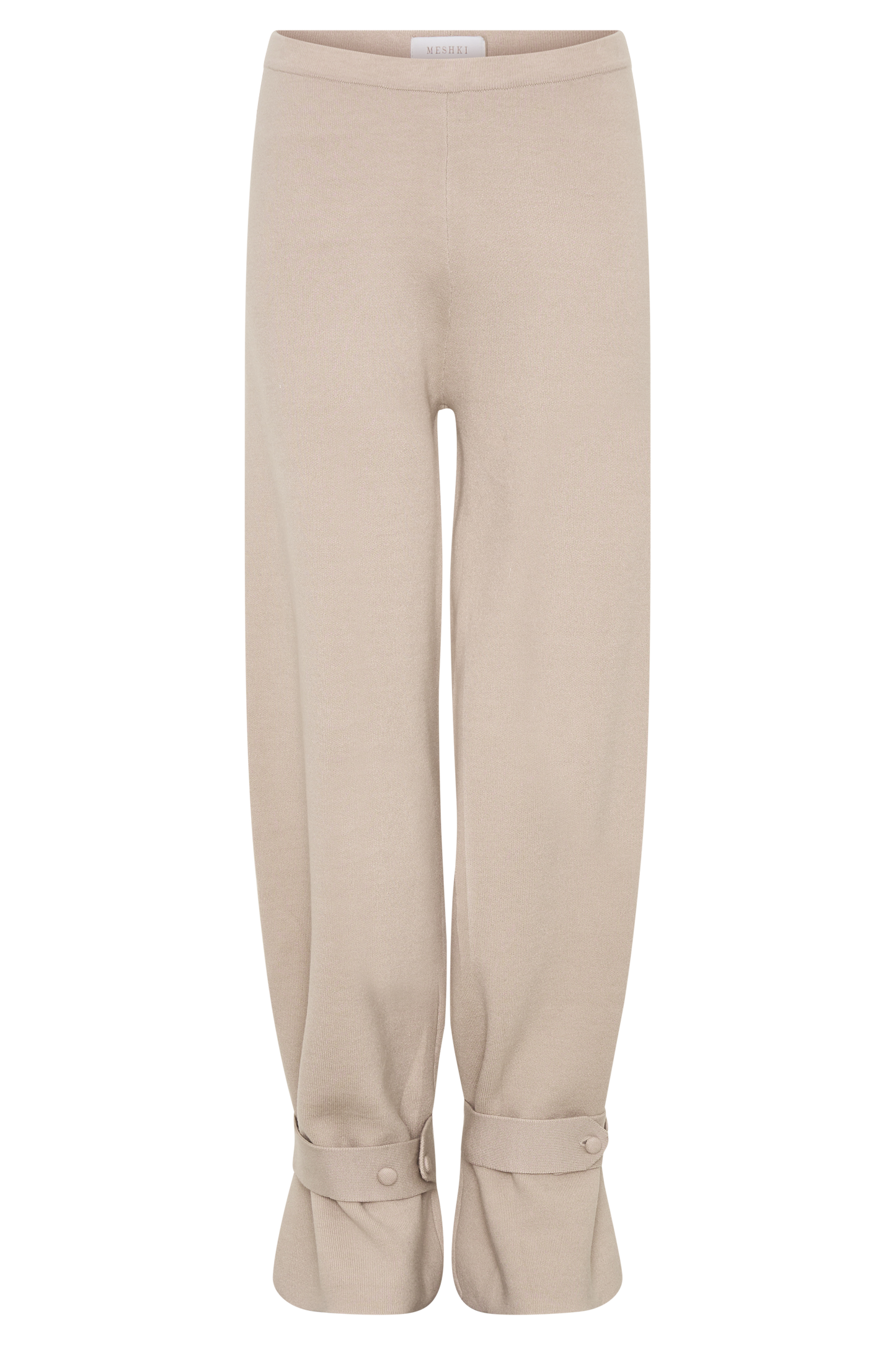 Pantalón de Punto Ancho con Puño Blaine - Avena Moteada