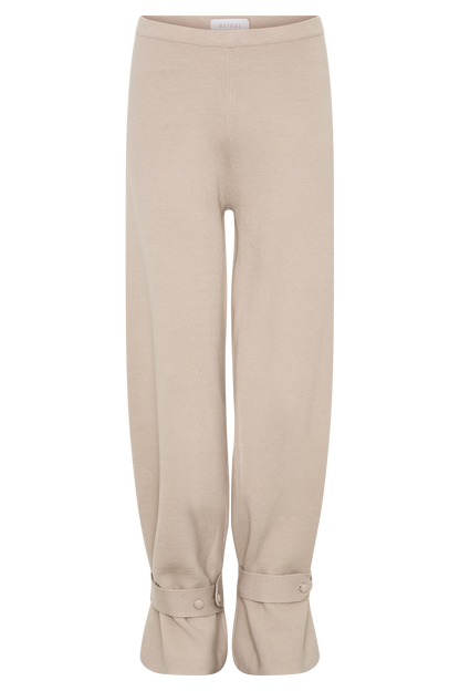 Pantalón de Punto Ancho con Puño Blaine - Avena Moteada