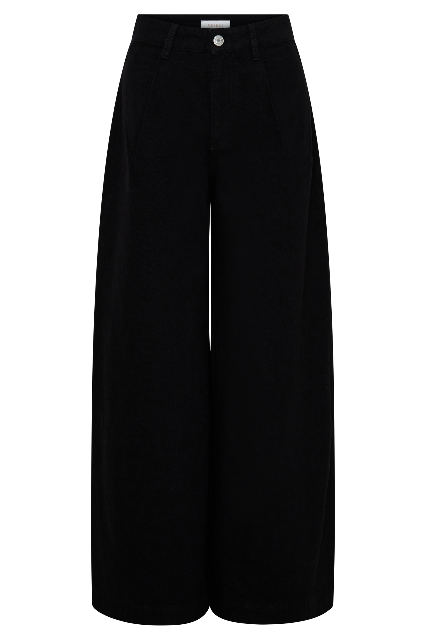 Jean Oversized con Pliegue Frontal Bobby - Negro