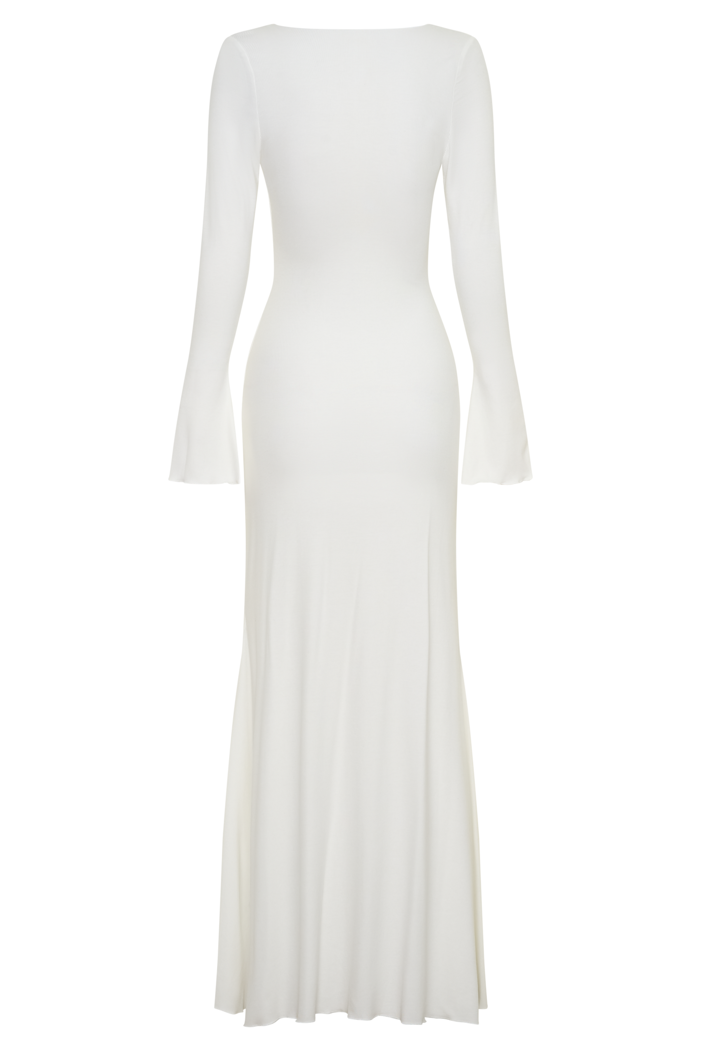 Vestido Maxi Manga Larga con Botones Tanya - Blanco