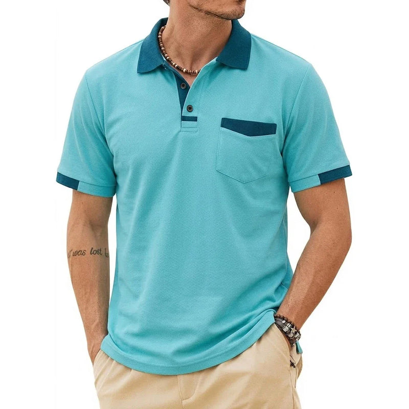 Marcel™ | Polo Hombre Elegante con Acabados Contrastados