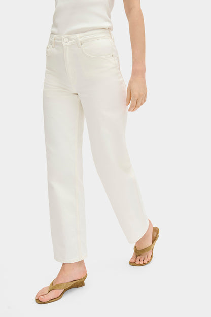 Jeans de Pierna Recta de Tiro Alto
